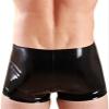 Handmade Latex Boxer Shorts for Black Men, Blue, Size M view 2