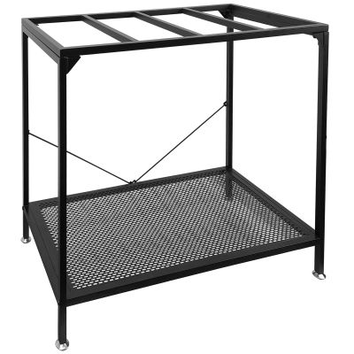 TONGMO Aquarium Stand, 2-Tier Metal Stand for Aquarium Turtle Tank, 122 L, Black