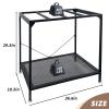 TONGMO Aquarium Stand, 2-Tier Metal Stand for Aquarium Turtle Tank, 122 L, Black view 2