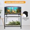 TONGMO Aquarium Stand, 2-Tier Metal Stand for Aquarium Turtle Tank, 122 L, Black view 3
