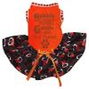 Petitebelle Gobble Gobble Gobble and Give Thanks Puppy Dress for Dogs, Orange/Turkey, XS view 1