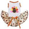Petitebelle Rainbow Turkey Puppy Dress, XXL, White view 1