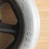 8-Inch Wheelchair Front Wheels, Gray/Black Polyurethane Replacement Wheels, 5/16-Inch Bearing, 1 Pair view 2