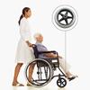 8-Inch Wheelchair Front Wheels, Gray/Black Polyurethane Replacement Wheels, 5/16-Inch Bearing, 1 Pair view 4