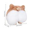 Toyvian Corgi Headrest Pillow, Plush and PP Cotton, White view 2