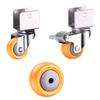 1.5-Inch 360° Swivel Casters with U-Brackets, 4-Pack, Yellow view 4