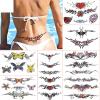 Temporary Tattoos for Women, Waterproof Scar-Covering Tattoos, Sexy Flower Belly and Waist Stickers view 2