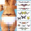 Temporary Tattoos for Women, Waterproof Scar-Covering Tattoos, Sexy Flower Belly and Waist Stickers view 3