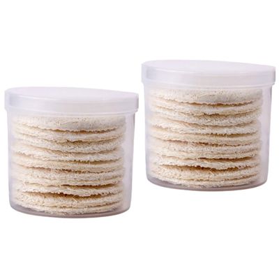 FOMIYES 2 Sets of Luffa Makeup Remover Facial Cleansing Pads, 20 Pieces