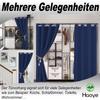 Thermal Privacy Curtain 274 x 132 cm, Soft Blackout Curtain, Jewel Blue, 1 Piece (H x W) view 3