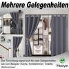 Privacy Curtain Panel 160 x 140 cm, Insulating, Dark Gray, 1 Piece (H x W) view 3