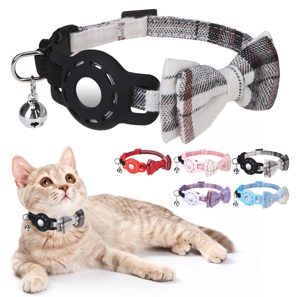 DILLYBUD Cat Collar with AirTag Holder