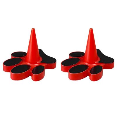 Daroplo 2-Piece Red Plastic Stopper Holder
