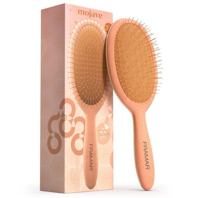 FRAMAR No-Tug Detangling Brush, Mojave, for Curly Hair