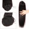 Clip-In Ponytail Hair Extension, Natural Black Straight Remy Human Hair view 3