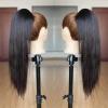 Clip-In Ponytail Hair Extension, Natural Black Straight Remy Human Hair view 4