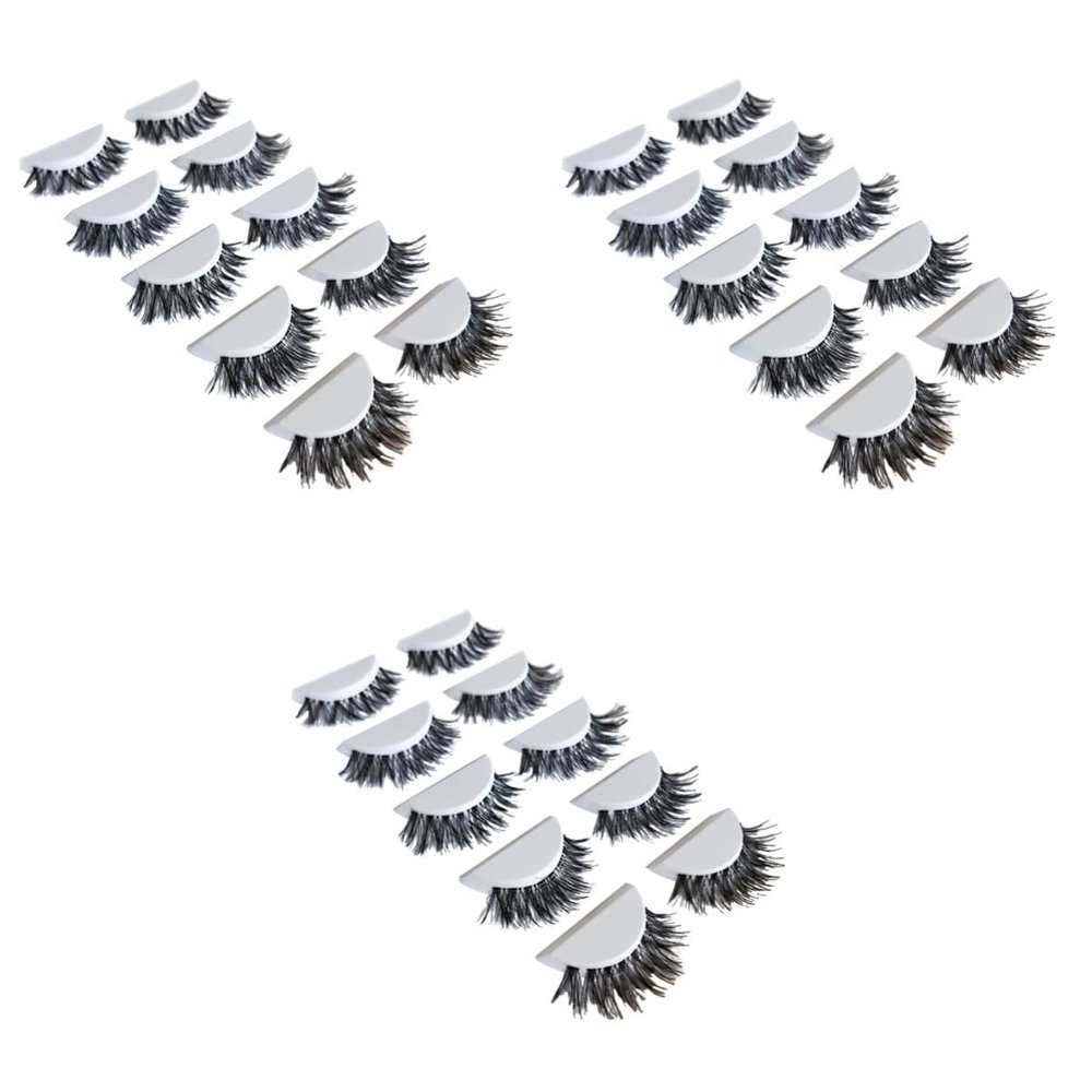 Beavorty 15 Pairs of Natural-Looking Eyelash Extensions with Clear Band