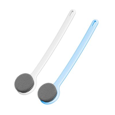 Beavorty Shower Brush for Back Cleaning, 2-Piece Handle, PP and Nylon, Soft Bristles for Bathing and Massage