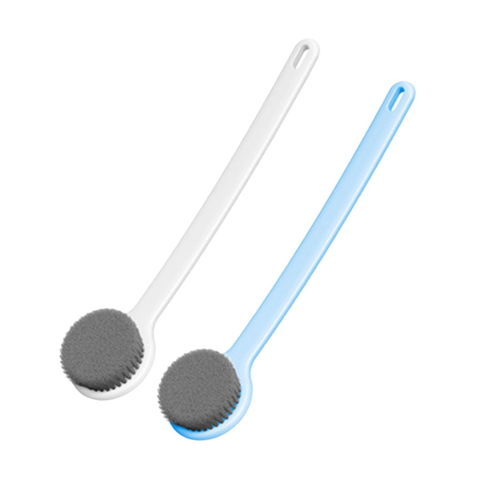 Beavorty Shower Brush for Back Cleaning, 2-Piece Handle, PP and Nylon, Soft Bristles for Bathing and Massage