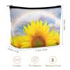 Sunflower Field Rainbow PU Leather Makeup Bag view 2