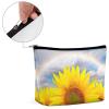 Sunflower Field Rainbow PU Leather Makeup Bag view 4