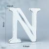 WOODOUNAI Rustic White Wooden Letter, Unpainted Wall Letter, Decorative Retro Sign for Crafts, Home, and Party Projects (N) view 2
