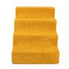 BOUTIQUE ZOO Pet Stairs, 40 cm High, 4 Steps, Plush Cover, Honey view 2