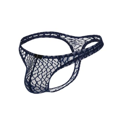 Yorggvel Men's Sexy Mesh Lace G-String Thong, Low-Rise, Royal Blue (S)