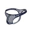 Yorggvel Men's Sexy Mesh Lace G-String Thong, Low-Rise, Royal Blue (S) view 1