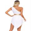 inhzoy Women's Greek Goddess Costume Dress with Sash, Burgundy, S view 2