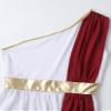 inhzoy Women's Greek Goddess Costume Dress with Sash, Burgundy, S view 4