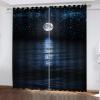 GOKSEL Blackout Curtains, 2 Panels, 117 W x 138 H cm, Ocean & Moon view 2