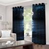 GOKSEL Blackout Curtains, 2 Panels, 117 W x 138 H cm, Ocean & Moon view 4
