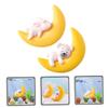 Uonlytech 8-Piece Floating Moon Decorations for Aquariums view 2
