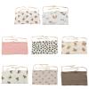 Bedside Hanging Storage Bag, Double-Layer Cotton Organizer for Stroller, Diapers, Toys and Tissues (Bear Head) view 2