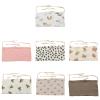 Bedside Hanging Storage Bag, Double-Layer Cotton Organizer for Stroller, Diapers, Toys and Tissues (Bear Head) view 3