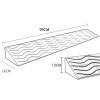 GODARM Wheelchair Curb Ramp, Plastic Threshold Ramp, Non-Slip Triangular Mat, Black, 99 × 16 × 7.5 cm view 2