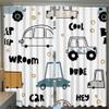 VULORA Cartoon Car and Truck Blackout Curtains, Thermal Curtains, 150 x 166 cm, Set of 2 view 3