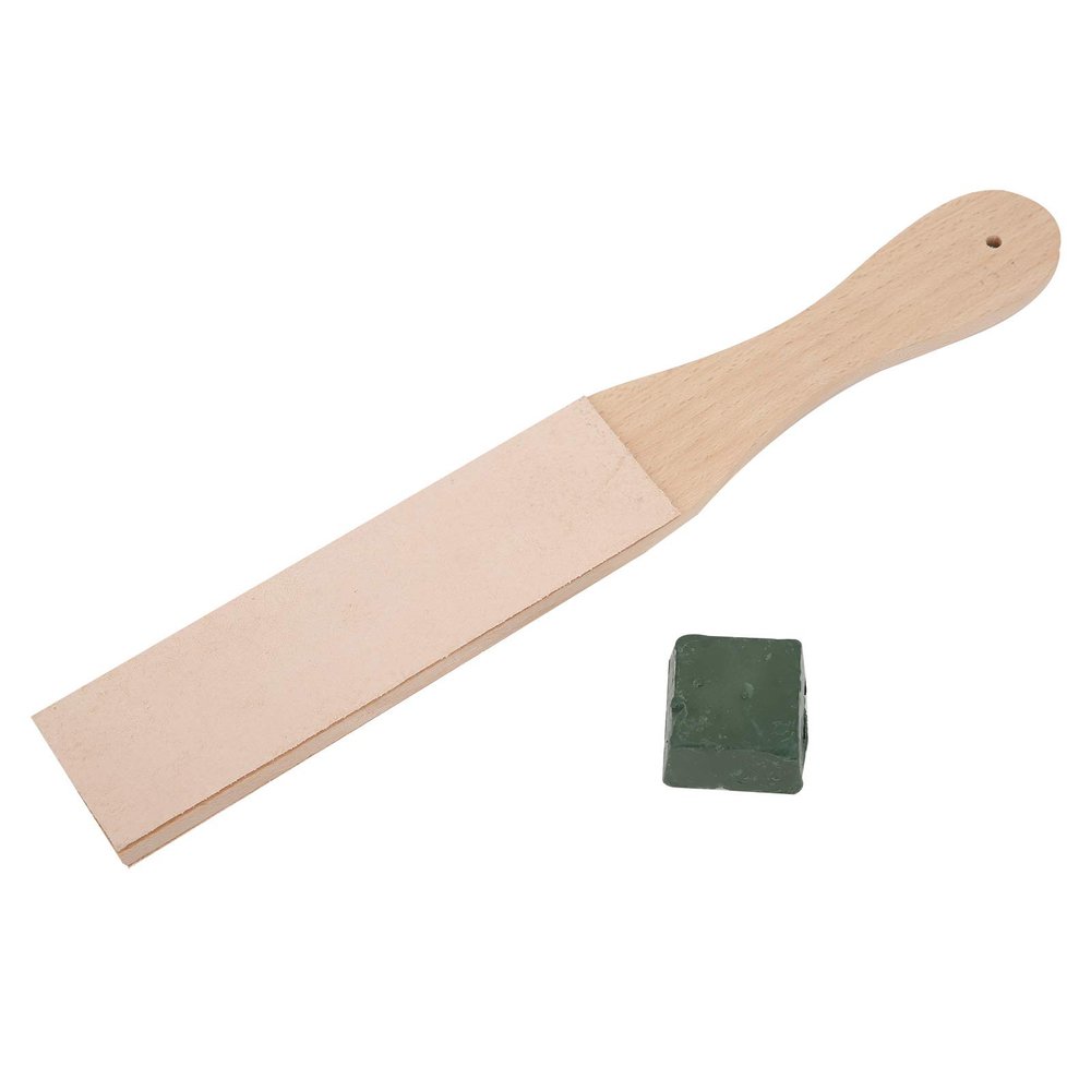 Wooden Leather Polishing Sharpening Strop with Handle