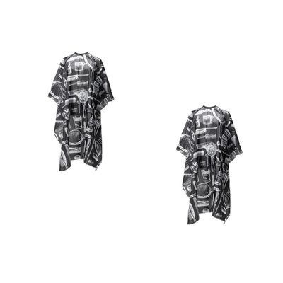 minkissy 2-Pack Professional Hairdressing Capes, Waterproof, Adjustable, Lightweight, Black