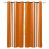BOONGA Orange Stripe Blackout Curtains, Set of 2, Farmhouse Thermal-Insulated Curtains, 245 x 132 cm view 1