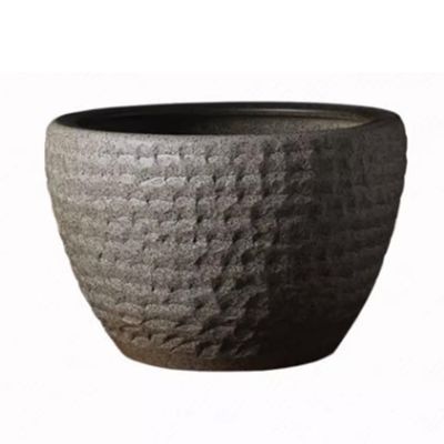 HUMAJORY Large Ceramic Faux-Stone Aquarium, Water Lily/Lotus Tank, Outdoor Goldfish Pond (42 cm)