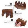Hedgehog-Shaped Wooden Comb with Wide Teeth, Portable Scalp Massage Comb view 2