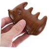 Hedgehog-Shaped Wooden Comb with Wide Teeth, Portable Scalp Massage Comb view 4