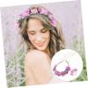 FRCOLOR 4-Piece Purple Floral Wreath Headbands view 2