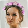 FRCOLOR 4-Piece Purple Floral Wreath Headbands view 3