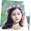 FRCOLOR 4-Piece Purple Floral Wreath Headbands view 4