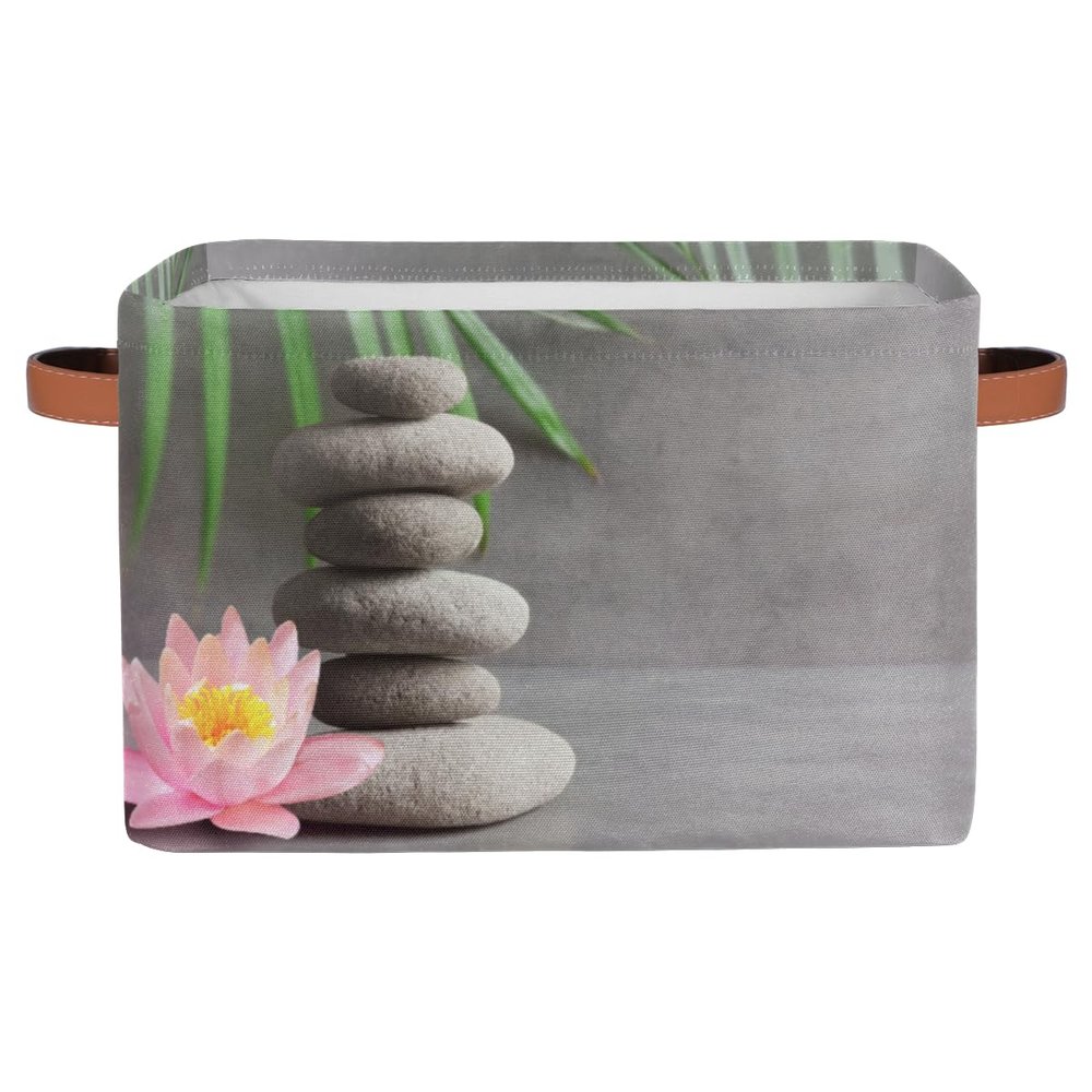 TropicalLife Zen Flower Japan Large Foldable Storage Basket, 26 L