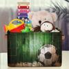TropicalLife Wooden Storage Box, Soccer Field, 2-Pack, Foldable Fabric Baskets, 26 L, for Home, Office, and Kids’ Rooms view 4