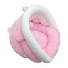 AMYSTY Plush Pet Bed and Cave Bed, Pink, 55 × 45 × 30 cm view 1